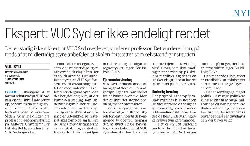 Interviews: Planen for VUC Syds fremtid er lagt frem - men stadig usikkerheder